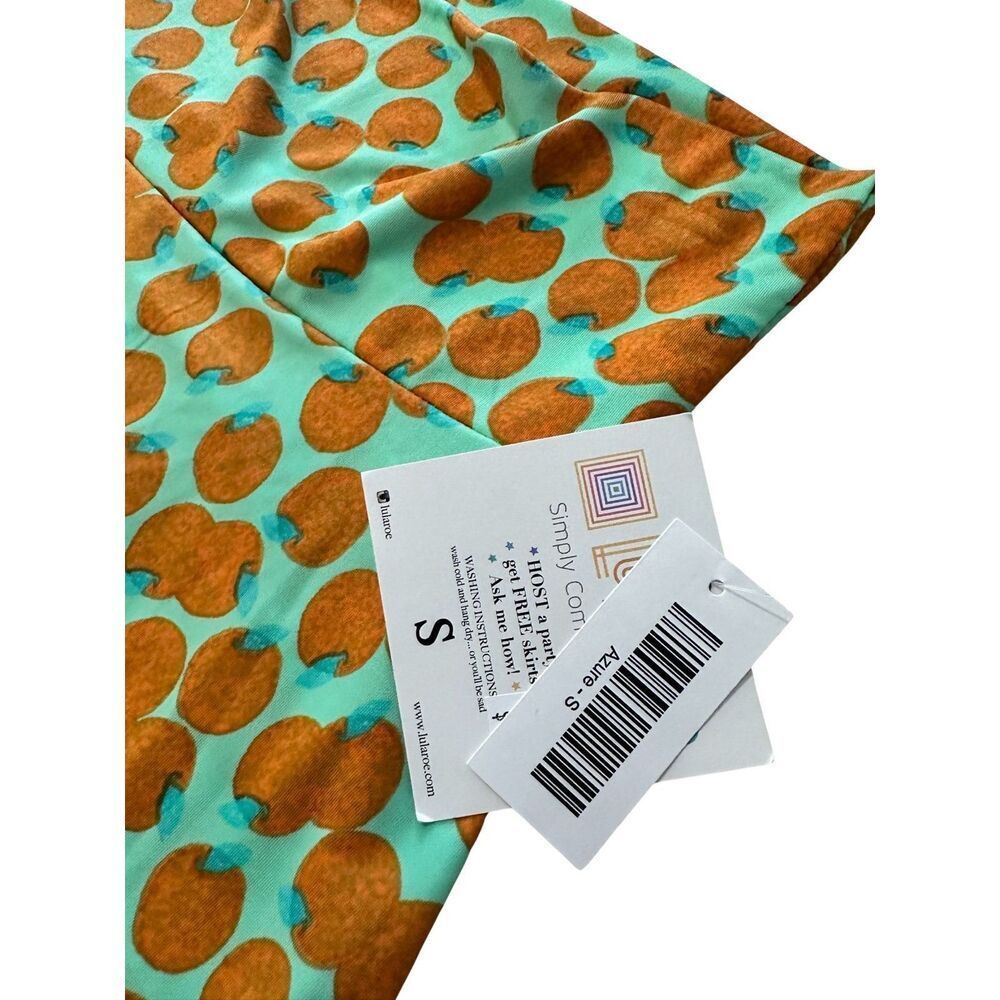 LulaRoe All Over Oranges Print A Line Skirt, Size Small
